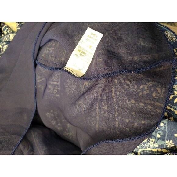 Surf Gypsy Sz M VTG Havana Off Shoulder Tunic Dress Blue Lined Ruffle Mini NWT - Picture 6 of 8